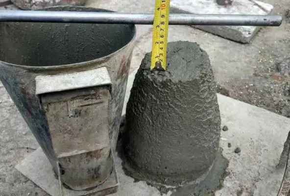Определение подвижности бетона